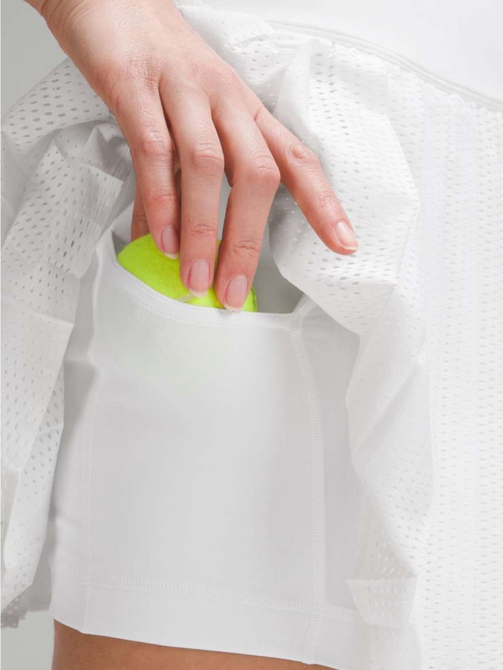 lululemon athletica White Pleated Open-Knit High-Rise Tennis Athletic Skirt-4 - Picture 7 of 14